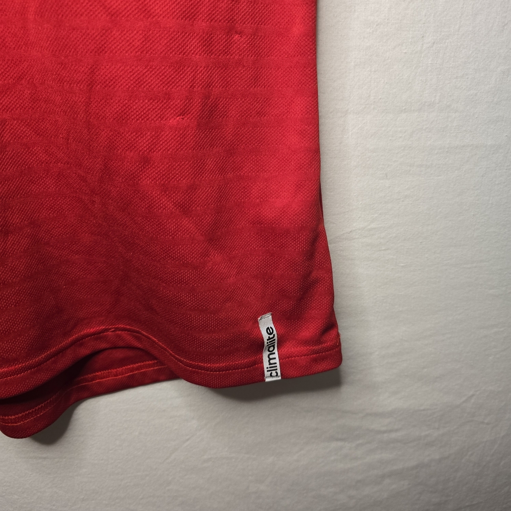 Adidas Men’s ClimaLite Red White Varsity Coach Polo Shirt Size M - Picture 4 of 10